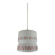 Vintage opaline glass pendant light with geometric design, 1960s Lunel style