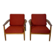 2x 1960s vintage Danish FD164 teak lounge chairs Arne Vodder for CADO