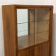 Art Deco style walnut display cabinet, France circa 1950