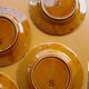 Set of 6 barbotine plates Digoin Sarreguemines from the 1950s-60s.