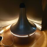 Large foot of vintage lamp brushed aluminum (double lighting)