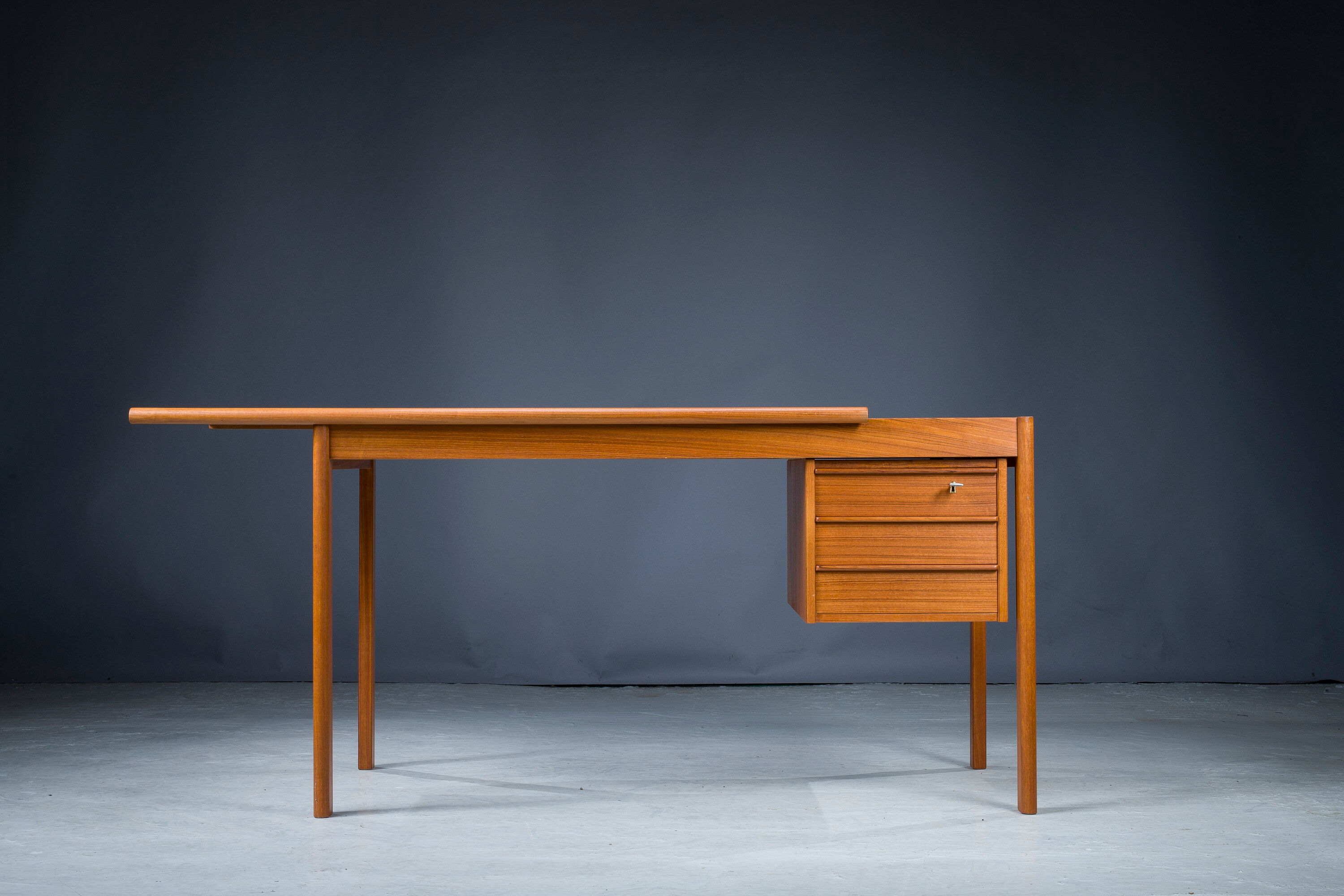 Danish teak desk by Peter Lovig Nielsen for Hedensted Mobelfabrik, 1961