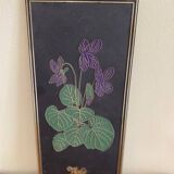 4 vintage flower plates