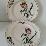 Antique Longchamp plates – “Tulips” model – 1950s-1960s