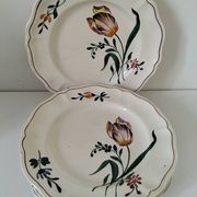 Vintage Longchamp plates – "Tulips" model – 1950s-60s