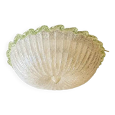 Plafonnier en verre Budinomurano Graniglia blanche italienne par Simoeng