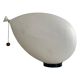 Large white plastic balloon wall light by Yves Christin for BILUMEN, 1970s, Italy.