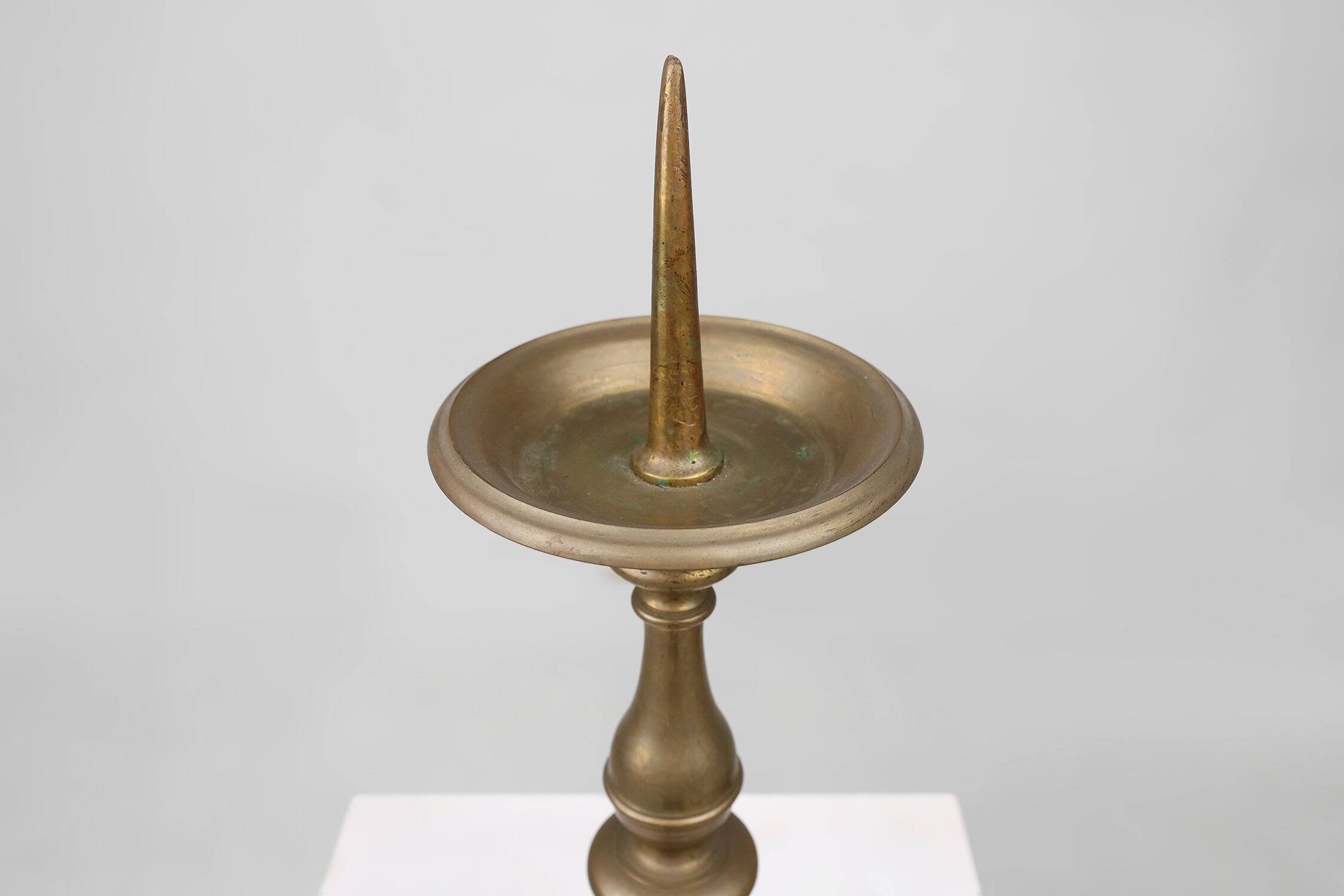 Large French Church Candlestick in Bronze, 1890s