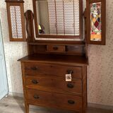 Coiffeuse commode victorienne, Miroirs triptiques, UK, 1900