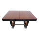 Expandable Art Deco Dining Table, Thuja Roots, Lacquered, France, circa 1930