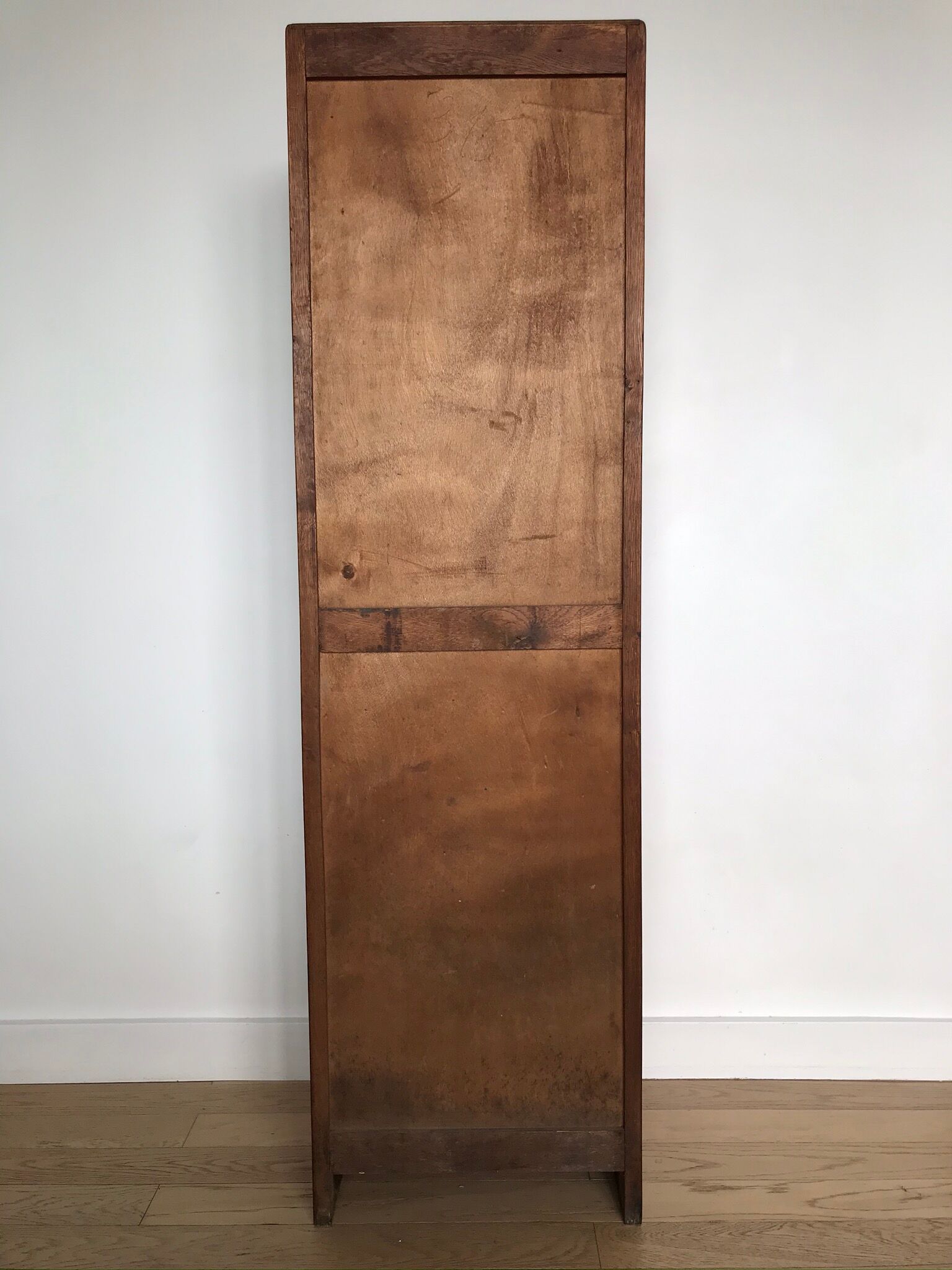 Vintage curtain binder in solid oak 5 shelves