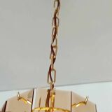 50s/60s pendant light in gold metal