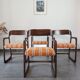 Series of 4 armchairs Baumann model flat called "sled"