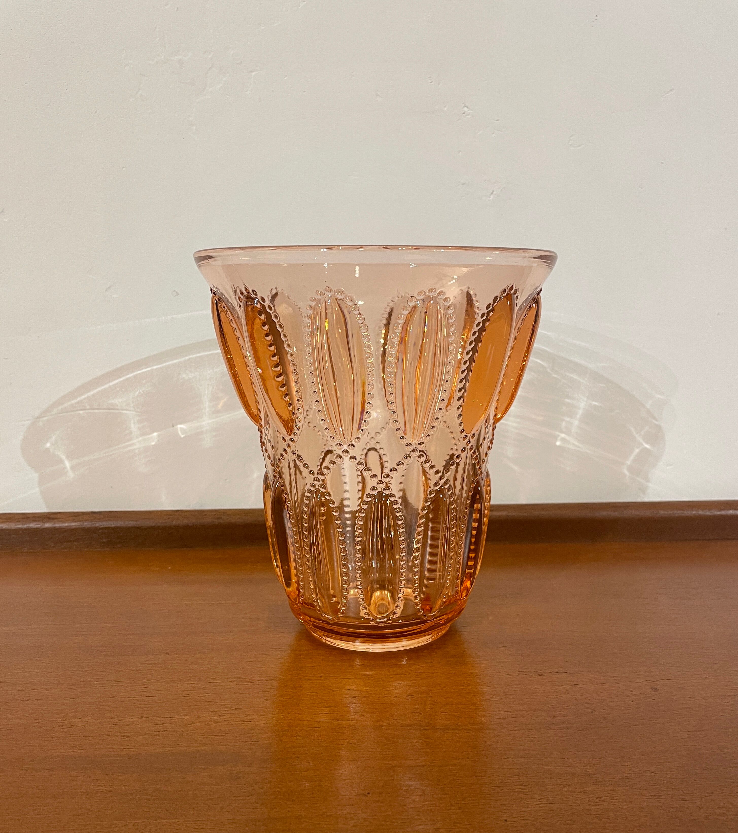 Vase moèle "éphémère", Luxval, Val Saint-Lambert, Belgium 1930's