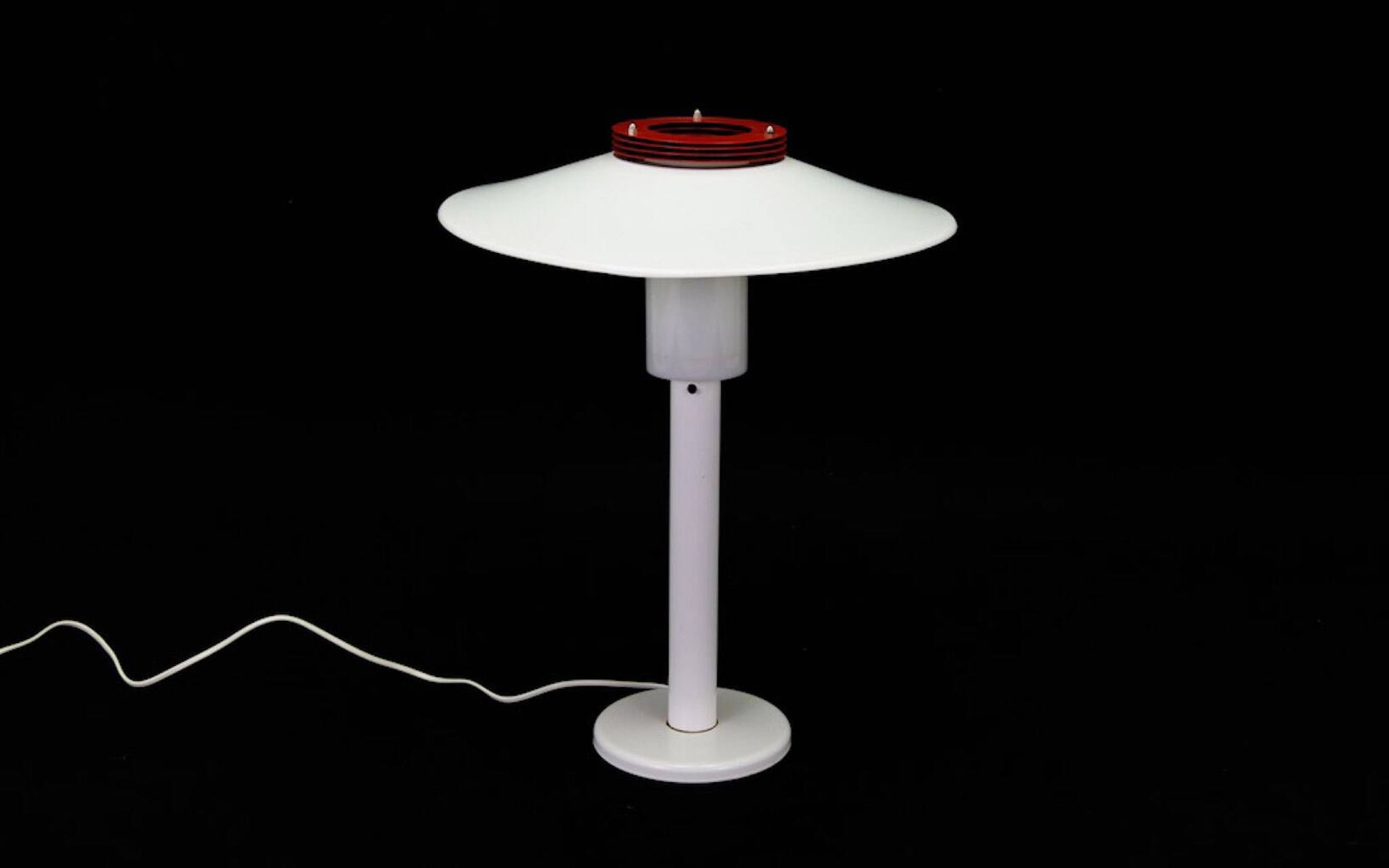 White bedside lamp, Danish design, 1960s, production: Denmark