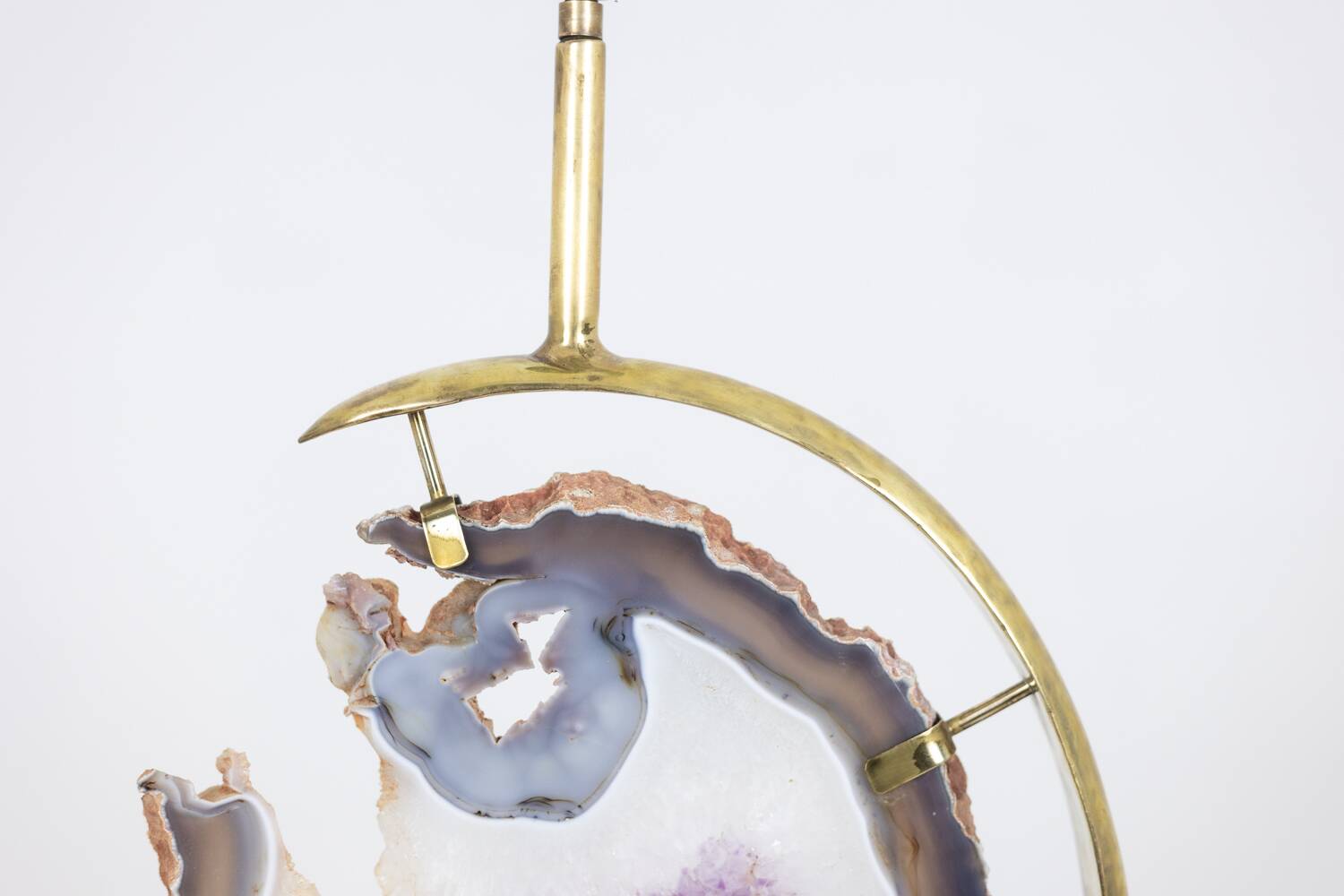 Bronze and amethyst lamp. 1970s.