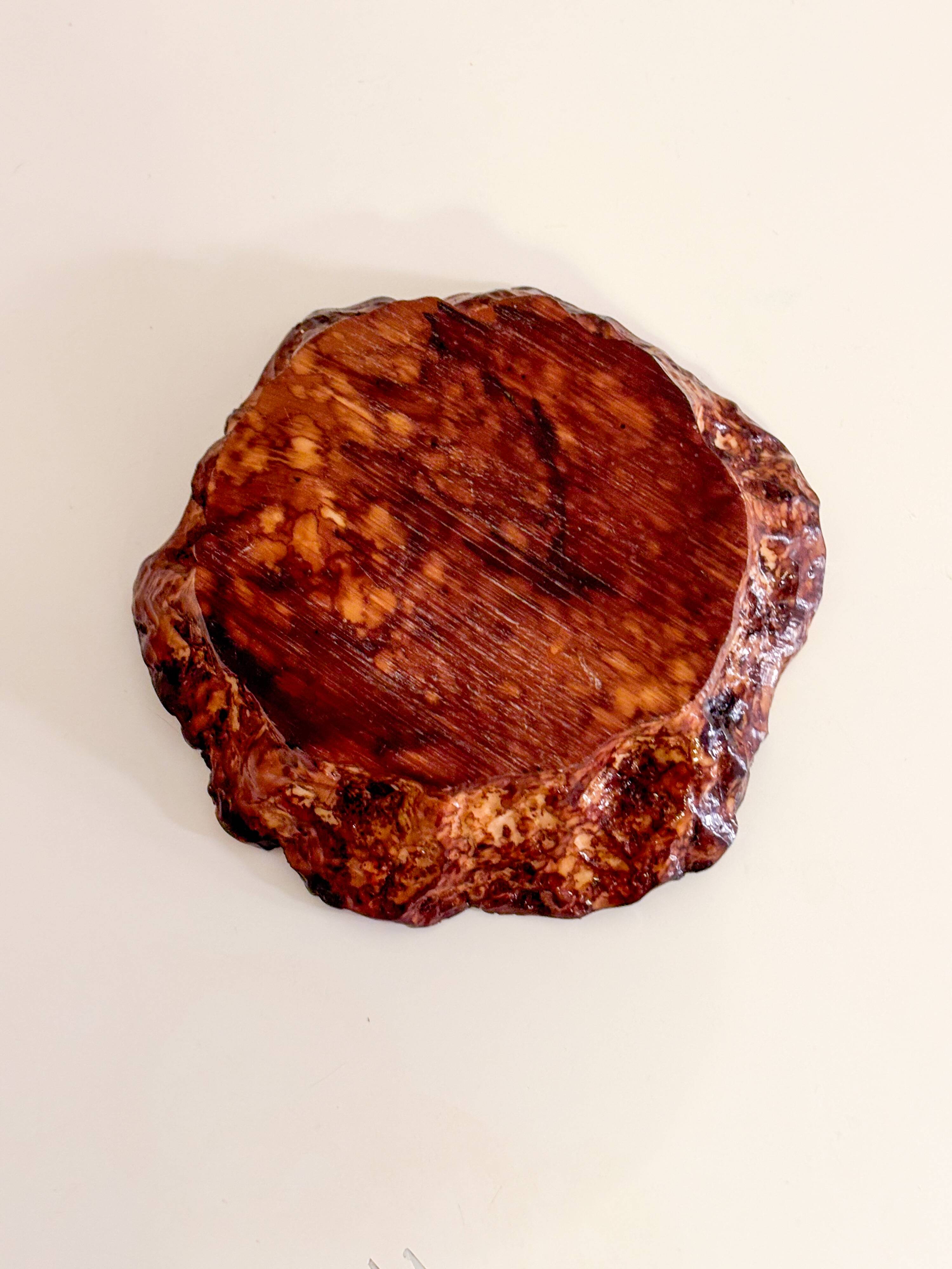 Cendrier en albâtre marron, 1960