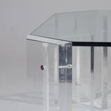 Table basse en lucite et verre, karl springer, 1970s