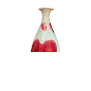 Vase balustre en céramique craquelée