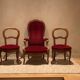 Voltaire armchair and 2 chairs