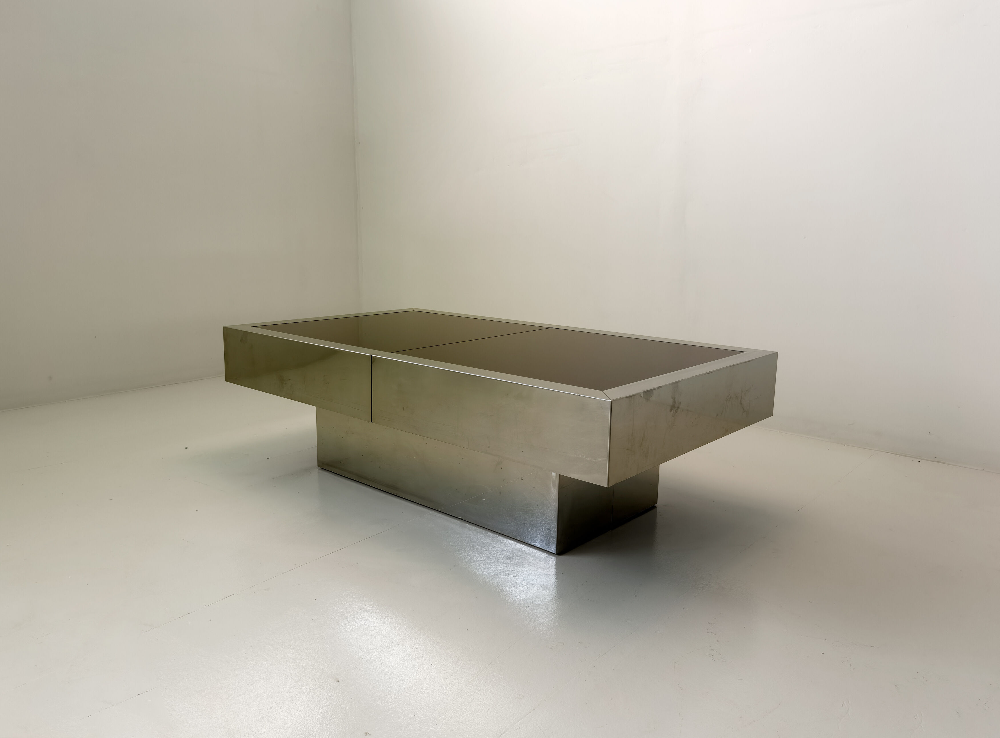 Table basse bar extensible Cidue par Willy Rizzo – Italie, 1970