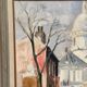 Mid-Century Oil on Canvas “City Scene” by WB, Signed, Vintage & Framed 40×47cm
