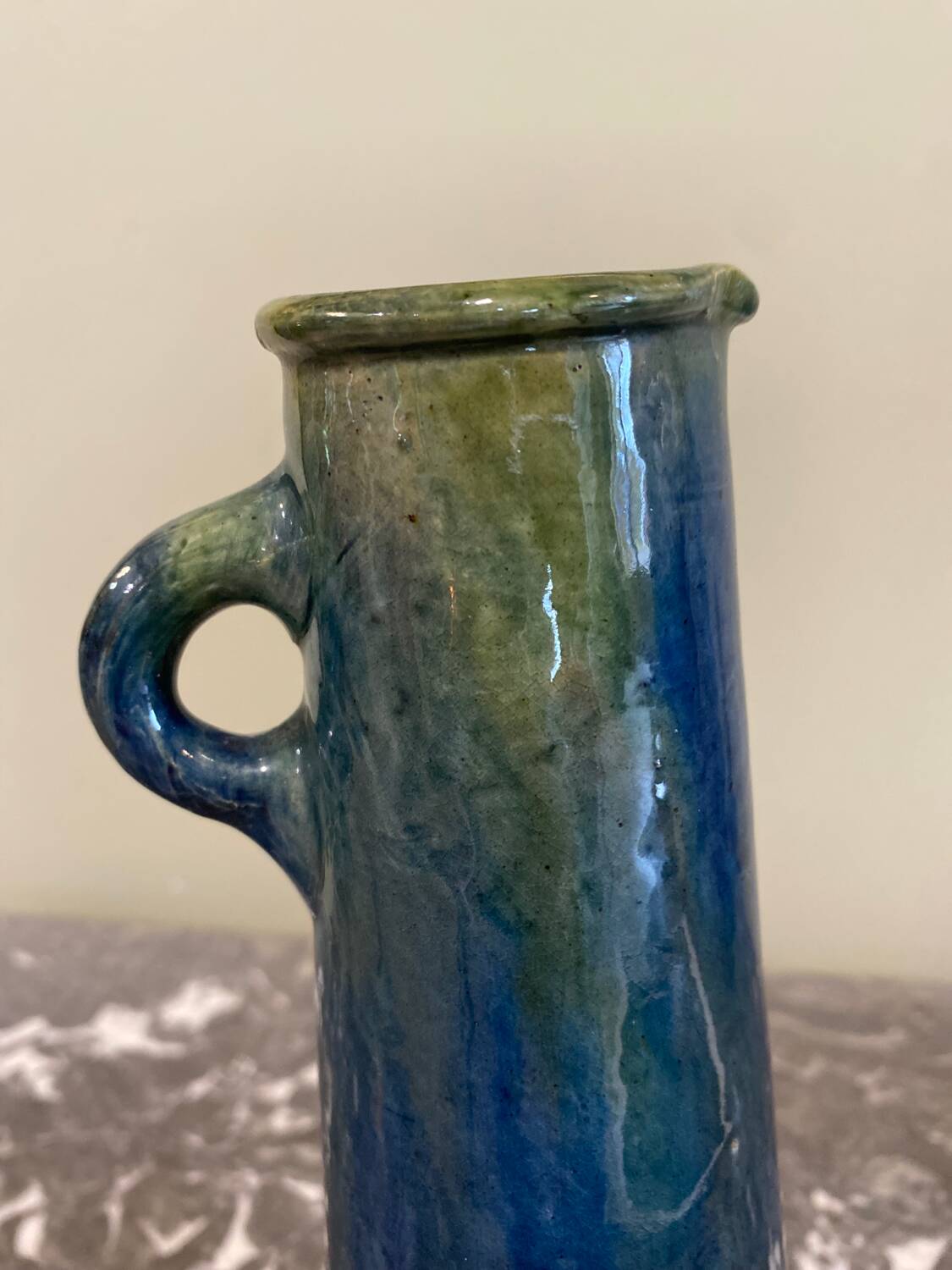 Glazed stoneware vase