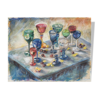 "Let's raise our glasses" by Martine Bardel