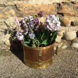Old copper and brass pot cover 20th century