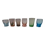 Vintage shooter shot glasses series of six assorted colors
