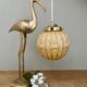 Vintage globe pendant light in pale yellow opaline