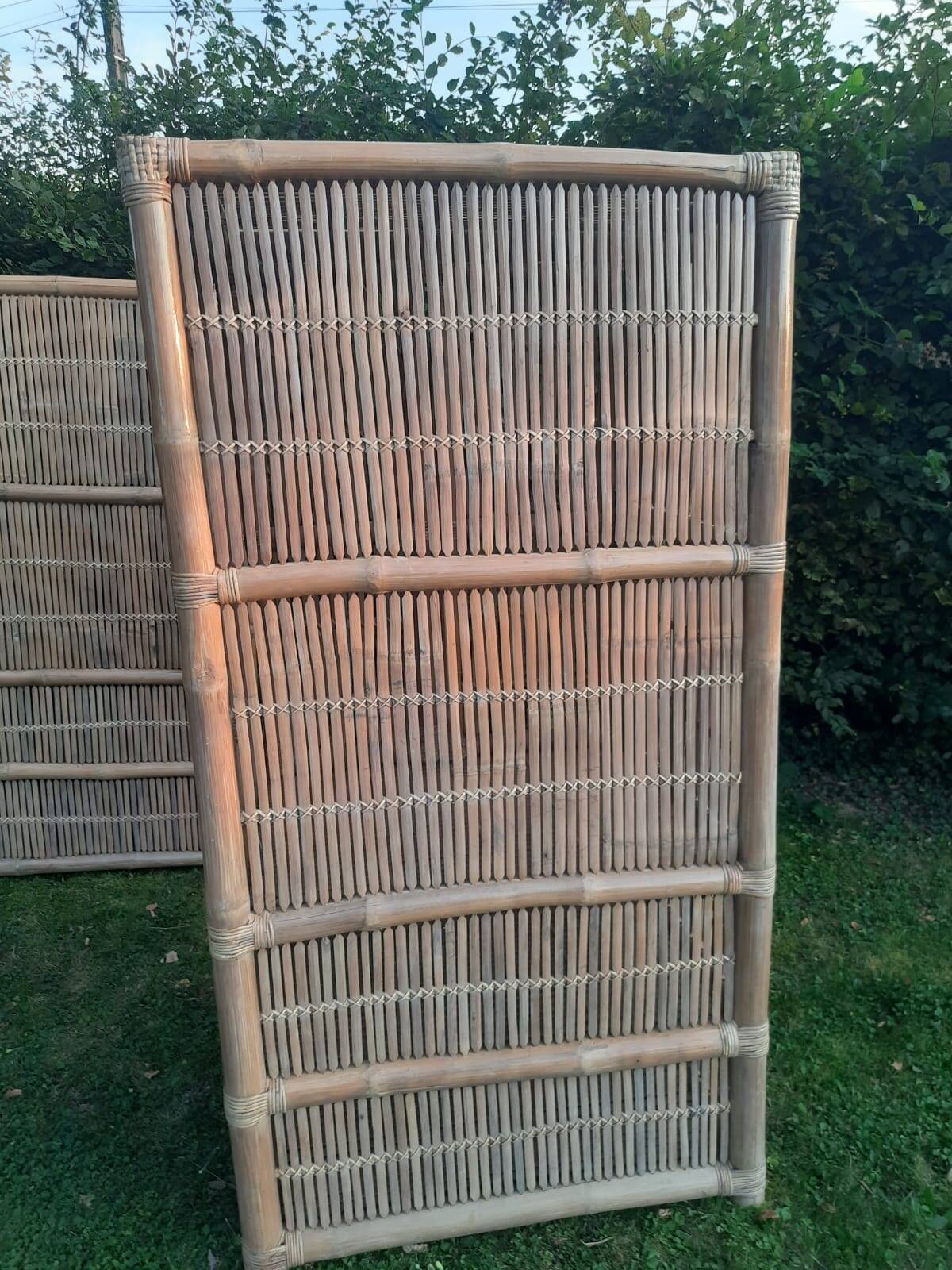 Vintage bamboo and rattan cabinet or storage unit