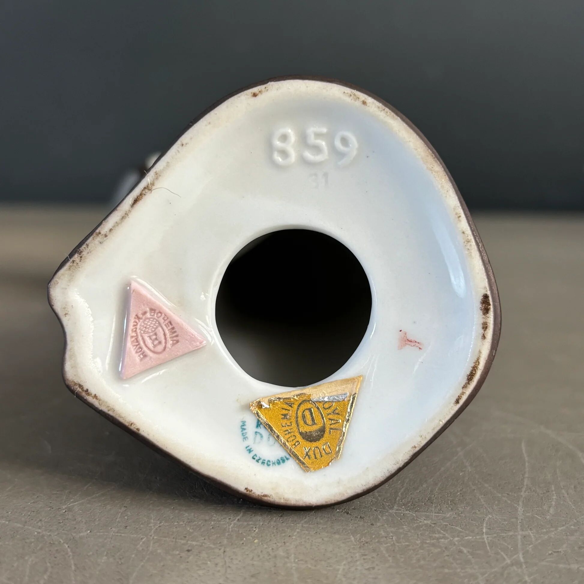 Porcelain chat by Jaroslav Jezek for Royal Dux - 1960