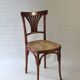 Two bistro chairs kohn n°196 in palmette, circa 1906, tanned