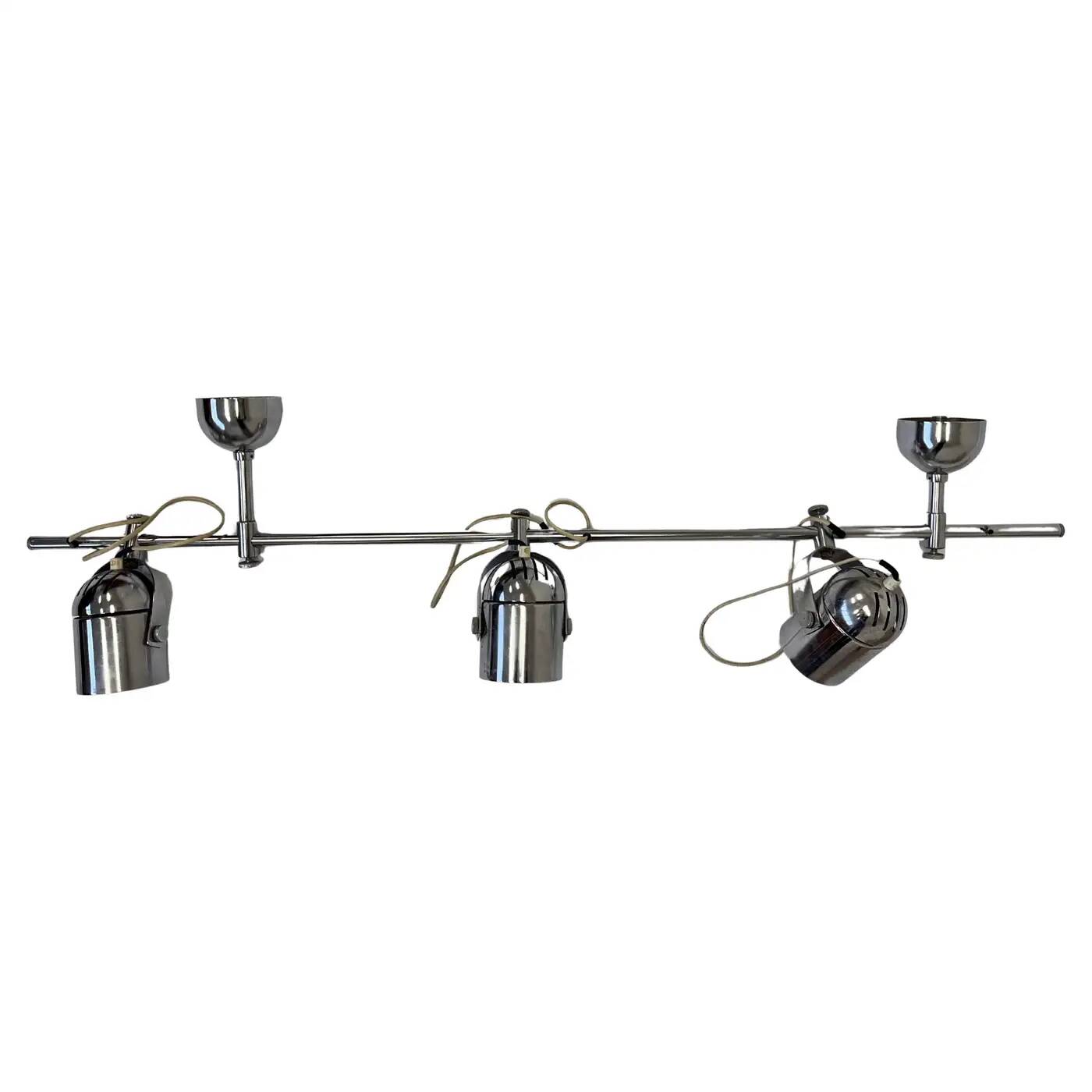 Lampe murale ou plafonnier chromée orientable, design Stanislav Indra, années 1970