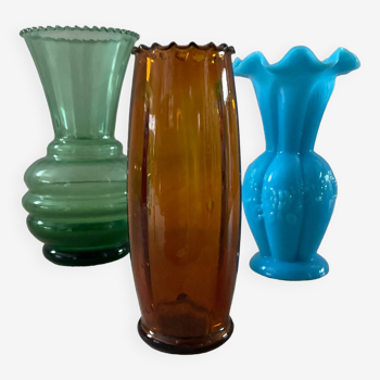 Trio of vintage vases from the 50s