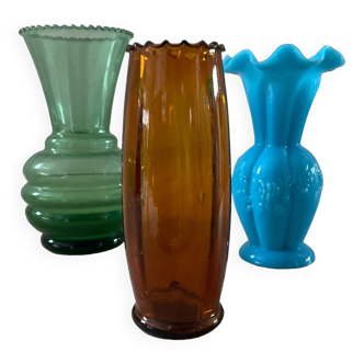 Trio of vintage vases from the 50s