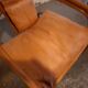 Set de fauteuils en bambou et cuir années 60'S