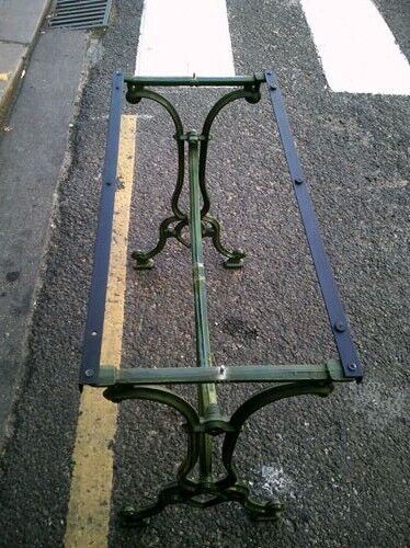 Marble and metal bistro table