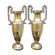 Pair vases amphorae Napoleon III brass