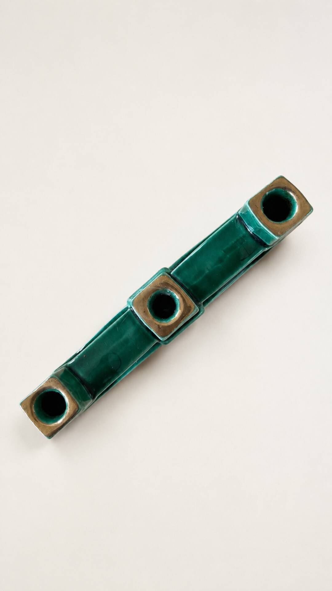 Art Deco ceramic candle holders