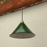 Old enamelled sheet metal lamp
