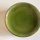 Set 5 plates flat caps dessert in green glazed earth 1960