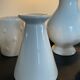 Series of 6 vintage vases in white ceramic years 60-70
