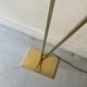 Large halogen floor lamp in polished brass, italy 1970