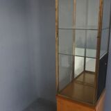 Brass and wood store window