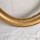 Frame oval 1st moitie of the xixth wood golden stucco