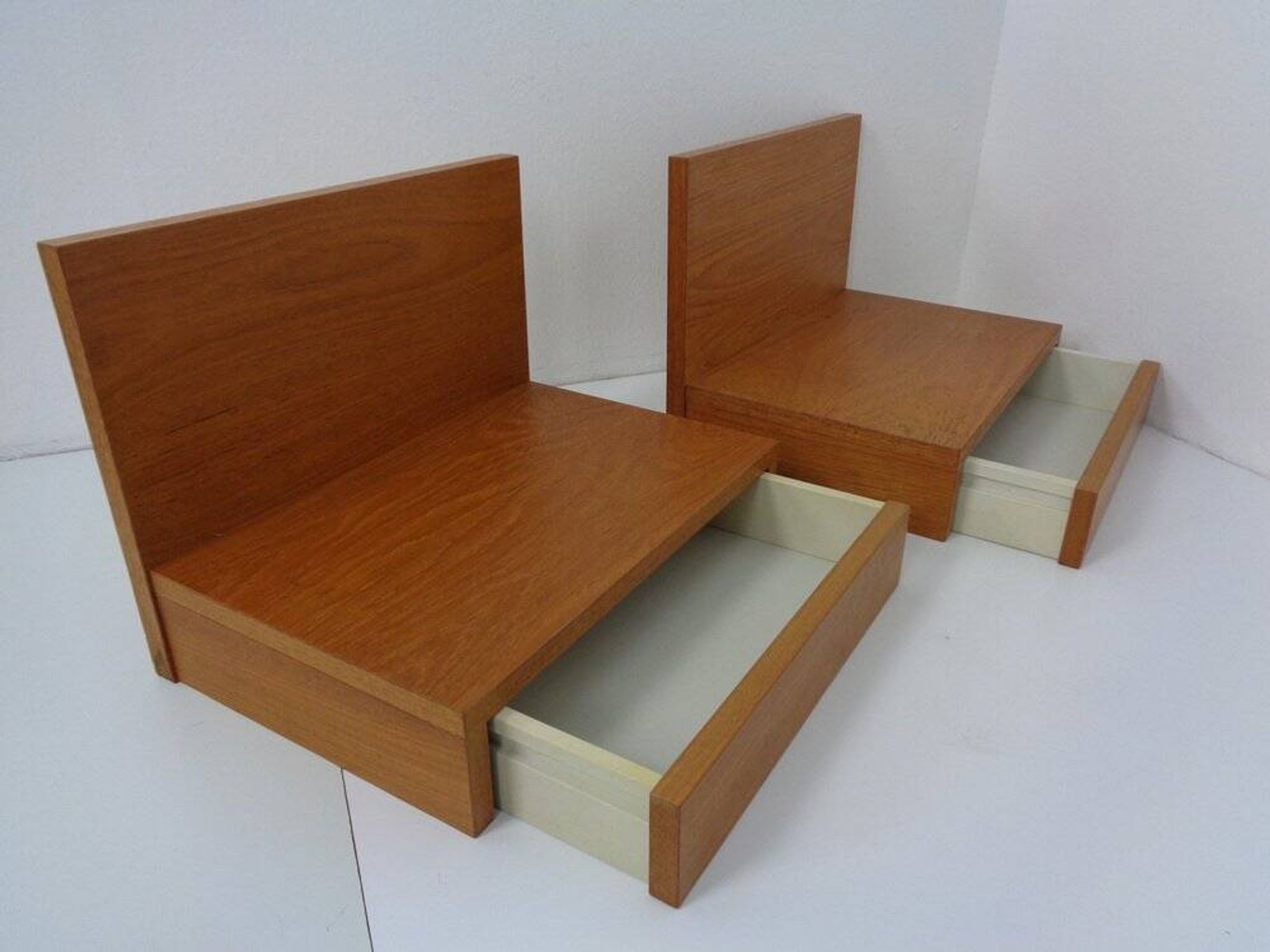 Teak Consoles with Drawers, 1960s, Set of 2