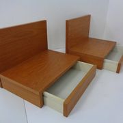 Teak Consoles with Drawers, 1960s, Set of 2