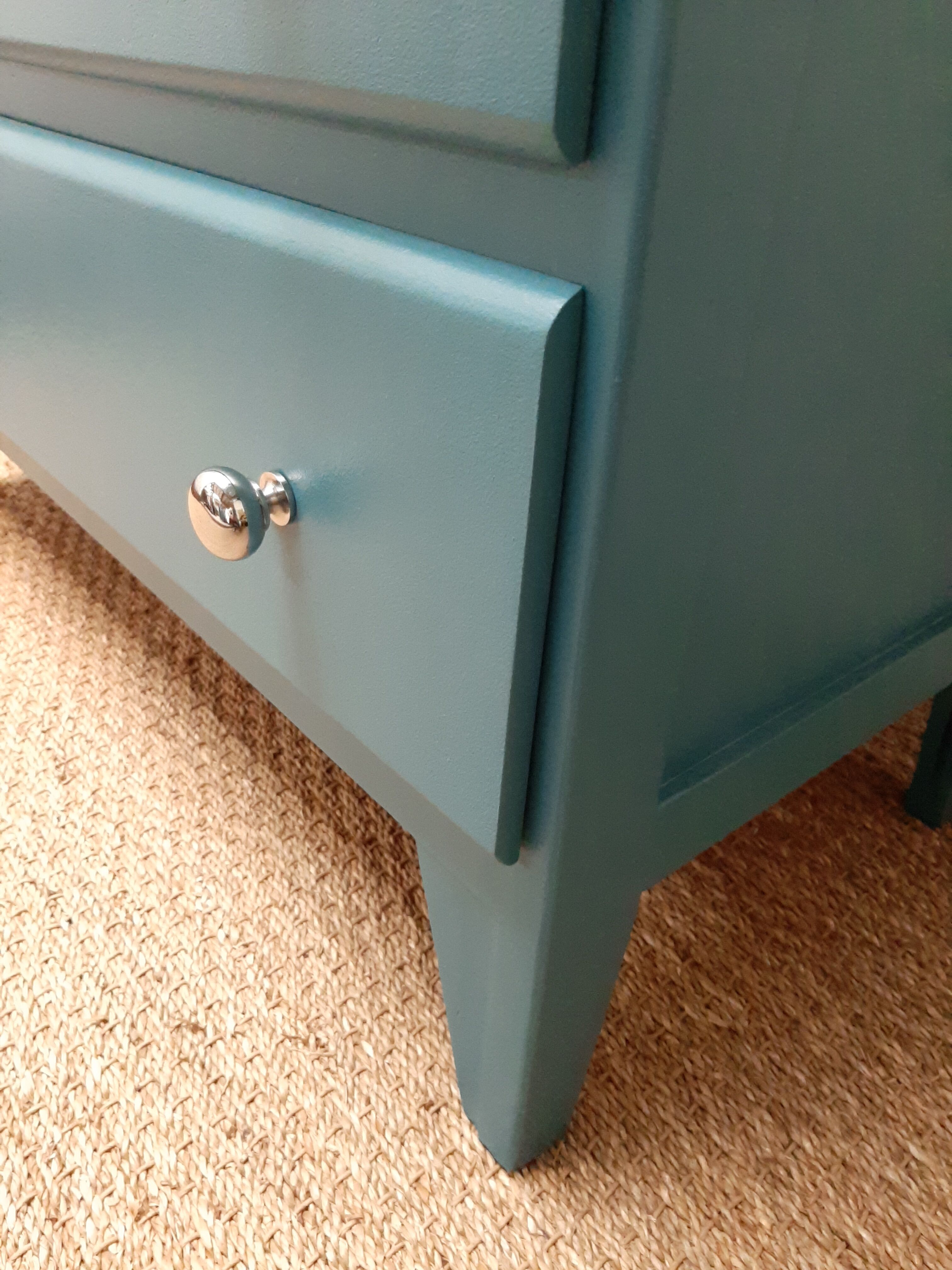 Vintage 30s dresser peacock blue